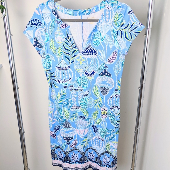 Lilly Pulitzer UPF 50+ SOPHILETTA DRESS Blue Peri Lapis Lanterns - Picture 4 of 12